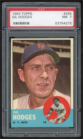 1963 Topps #245 Gil Hodges PSA 7 NM