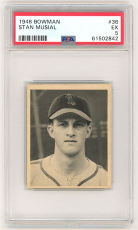 1948 Bowman #36 Stan Musial RC PSA 5 EX