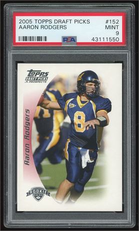 2005 Topps Draft Picks Aaron Rodgers RC PSA 9 MINT