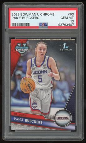 2023 Bowman U Chrome #90 Paige Bueckers 1st Bowman RC PSA 10 GEM MINT