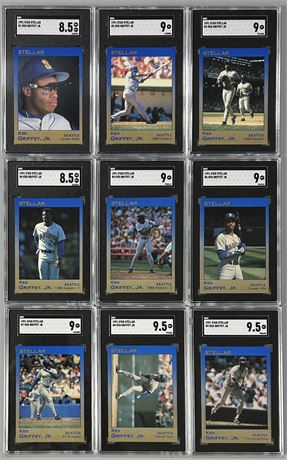 1991 Star Stellar Ken Griffey Jr SGC Graded NMMT to MINT+ Complete set (1-9)