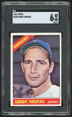 1966 Topps #100 Sandy Koufax SGC 6 EXMT