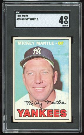 1967 Topps #150 Mickey Mantle SGC 4 VGEX