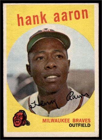 1959 Topps #380 Hank Aaron VG-VGEX