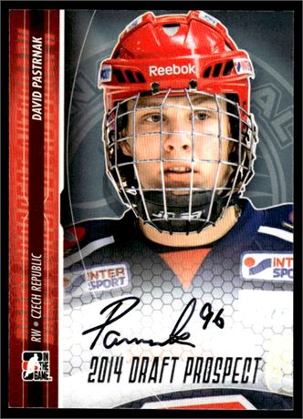 2014 In The Game David Pastrnak RC Draft Prospect Silver Autograph