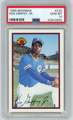 1989 Bowman #220 Ken Griffey Jr RC PSA 10 GEM MINT
