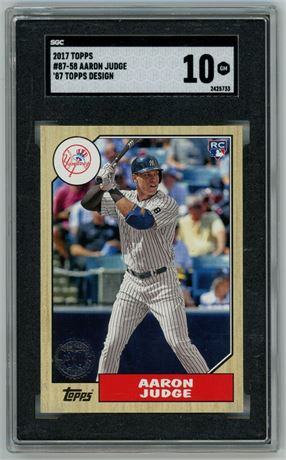 2017 Topps Aaron Judge RC '87 Topps Design SGC 10 GEM MINT