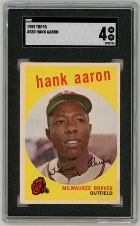 1959 Topps #380 Hank Aaron SGC 4 VGEX