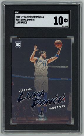 2018 Panini Chronicles #166 Luka Doncic RC Luminance SGC 10 GEM MINT