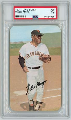 1971 Topps Super #56 Willie Mays PSA 7 NM