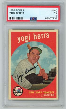 1959 Topps #180 Yogi Berra PSA 5 EX