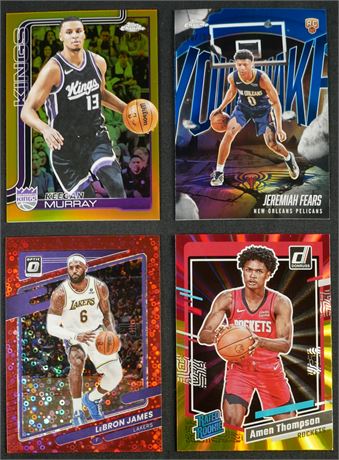 2021-2025 Basketball Raw Lot (4) w/ Lebron, Amen, Fears, and Murray