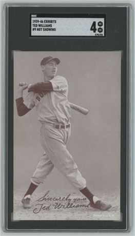 1939-46 Exhibits Ted Williams #9 Not Showing SGC 4 VGEX