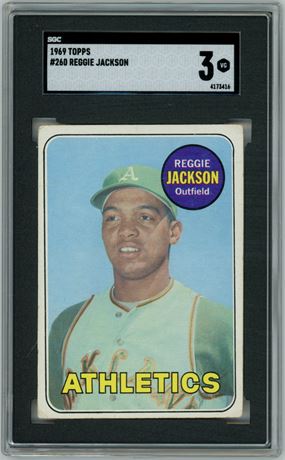 1969 Topps #260 Reggie Jackson RC SGC 3 VG
