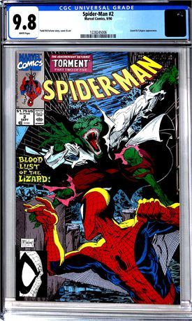 Spider-Man #2 (1990) CGC 9.8 Lizard & Calypso Appearance