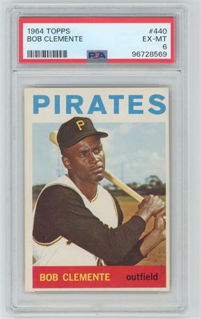 1964 Topps #440 Roberto Clemente PSA 6 EXMT