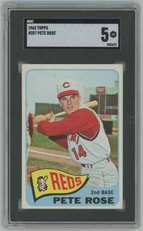 1965 Topps #207 Pete Rose SGC 5 EX