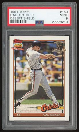 1991 Topps Desert Shield #150 Cal Ripken Jr PSA 9 MINT