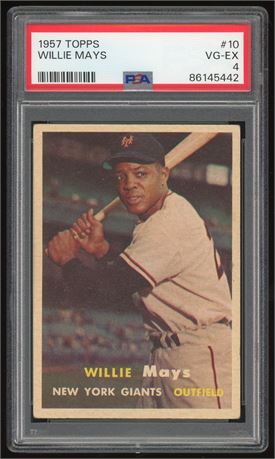 1957 Topps #10 Willie Mays PSA 4 VGEX
