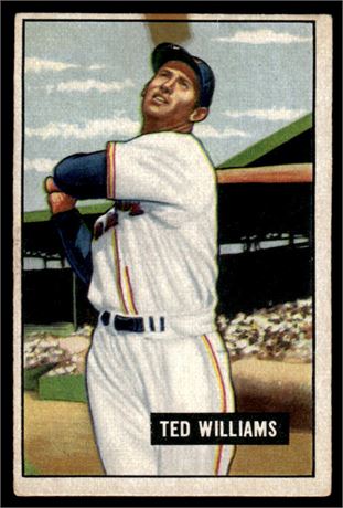 1951 Bowman #165 Ted Williams Low Grade (Tape)