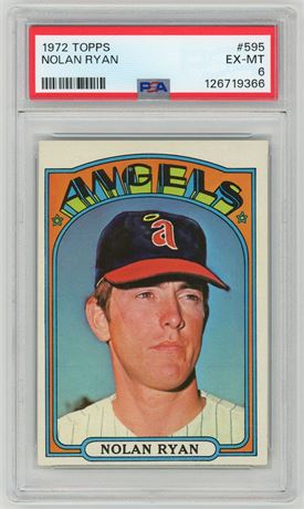 1972 Topps #595 Nolan Ryan Semi-HI# PSA 6 EXMT