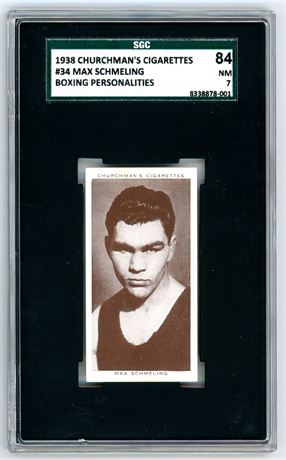 1938 Churchman's #34 Max Schmeling Boxing Personalities SGC 7 NM (READ)