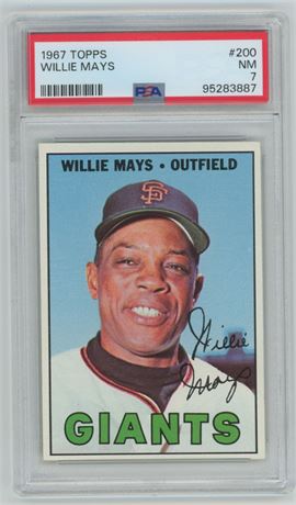 1967 Topps #200 Willie Mays PSA 7 NM