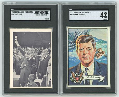 1963 -72 John F. Kennedy SGC Graded Lot (2)