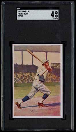 1932 Sanella Margarine Babe Ruth Type 3-Sanella At Bottom SGC 4