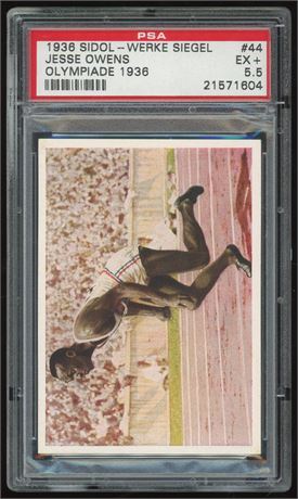 1936 Sidol Werke Siegel #44 Jesse Owens Olympiade 1936 PSA 5.5 EX+
