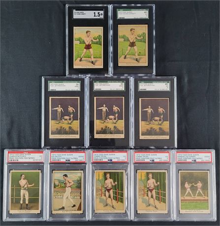 1910 T223 Dixie Queen Boxing SGC/PSA Graded Lot (10)