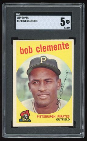 1959 Topps #478 Roberto Clemente SGC 5 EX