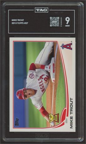 2013 Topps #27 Mike Trout TAG 9 MINT