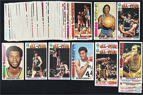 1976-77 Topps Basketball Lot (108) VG-EX W / Stars (Some duplication) No Creases