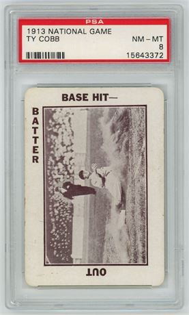 1913 National Game Ty Cobb PSA 8 NMMT Only 15 Higher