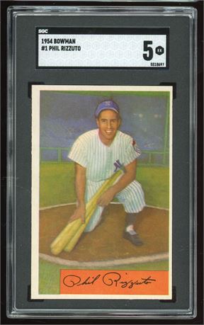 1954 Bowman #1 Phil Rizzuto SGC 5 EX