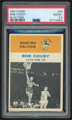 1961 Fleer #49 Bob Cousey In Action PSA 2.5 GOOD+
