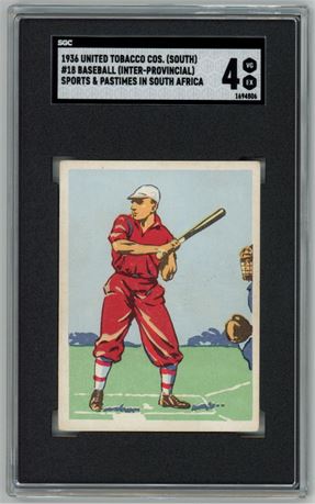1936 United #18 Baseball (Inter-Provincial) SGC 4 VGEX RARE