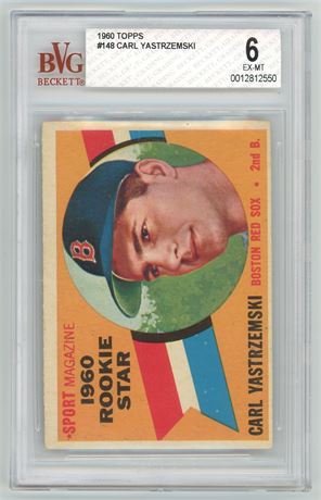 1960 Topps #148 Carl Yastrzemski RC BVG 6 EXMT