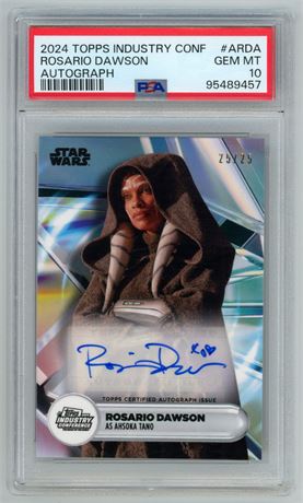 2024 Topps Industry Conference Rosario Dawson Auto 25/25 PSA 10 GEM MINT