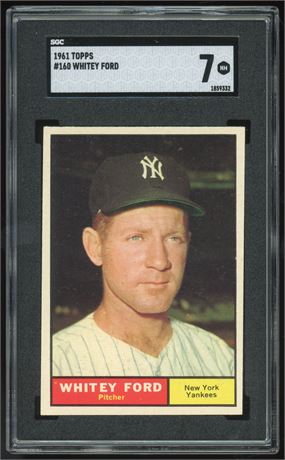 1961 Topps #160 Whitey Ford SGC 7 NM