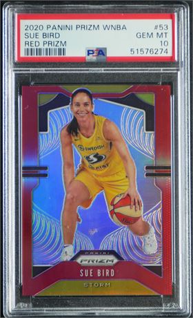 2020 Panini Prizm WNBA #53 Sue Bird Red Prizm 218/275 PSA 10 GEM MINT