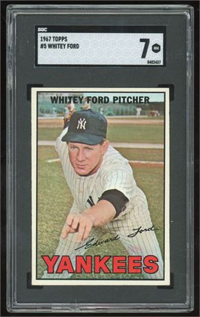 1967 Topps #5 Whitey Ford SGC 7 NM