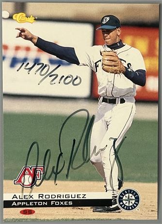 1994 Classic Alex Rodriguez Minor League Auto 1470/2100