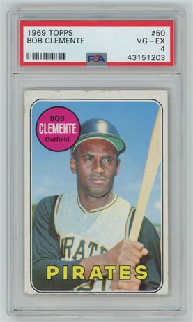1969 Topps #50 Roberto Clemente PSA 4 VGEX