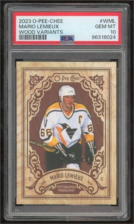 2023 O-Pee-Chee Mario Lemieux Wood Variants PSA 10 GEM MINT