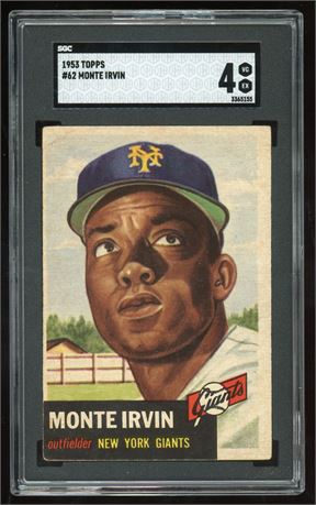 1953 Topps #62 Monte Irvin SGC 4 VGEX