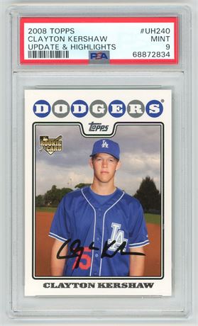 2008 Topps Clayton Kershaw RC Update & Highlights PSA 9 MINT