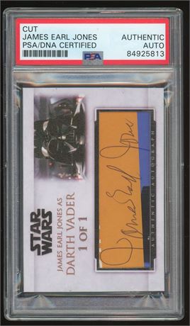 James Earl Jones Cut Auto on Custom Card PSA Authentic Auto