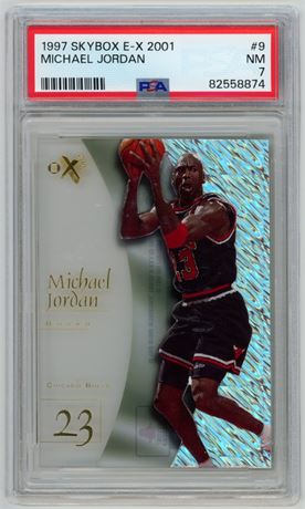 1997 Skybox E-X 2001 Michael Jordan PSA 7 NM